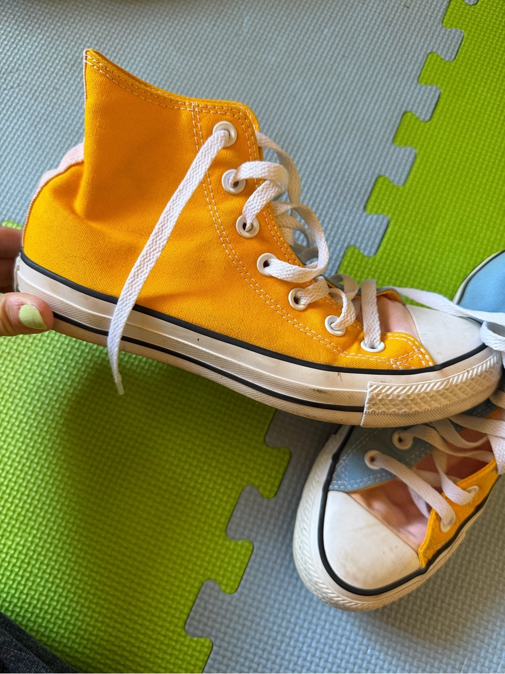 Converse custom pastel color block high tops - Picture 6 of 10